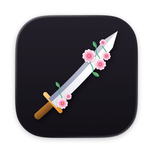 The Asmens icon: a blade with blossoms
